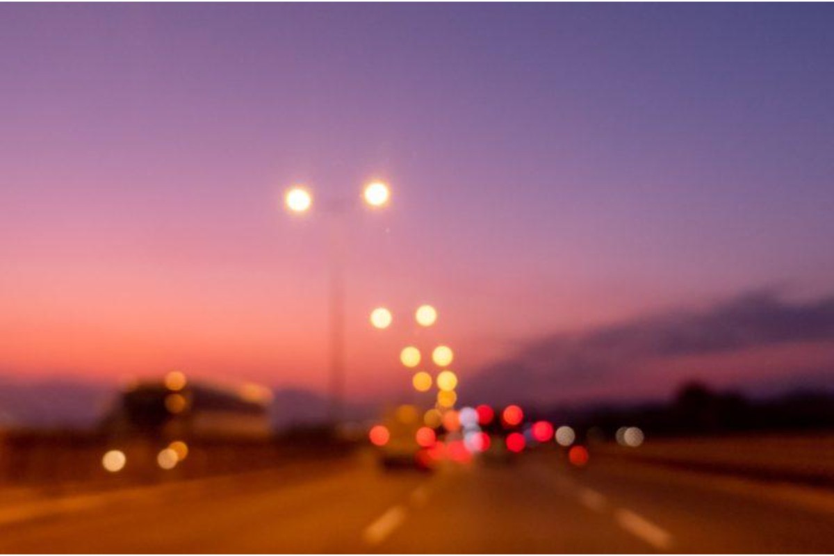 Blurred vision while driving